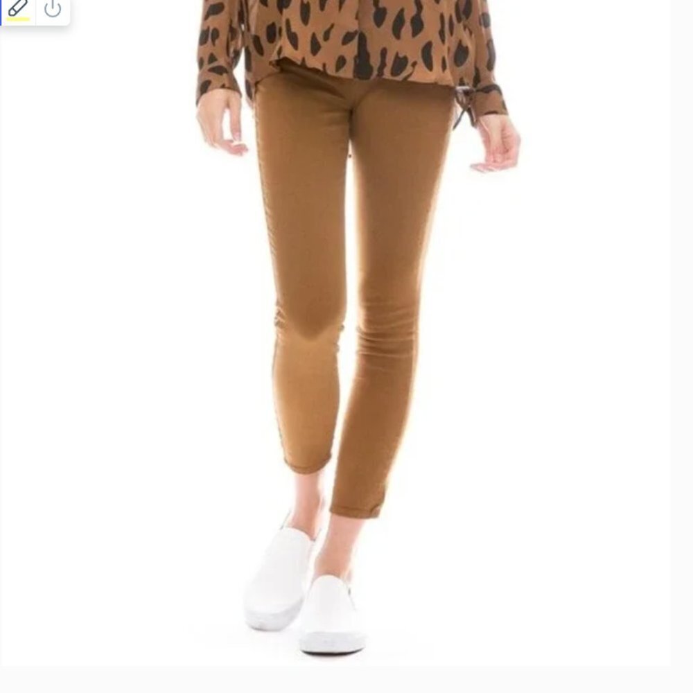 L’AGENCE Margot Cedar Brown Ankle Skinny Jeans